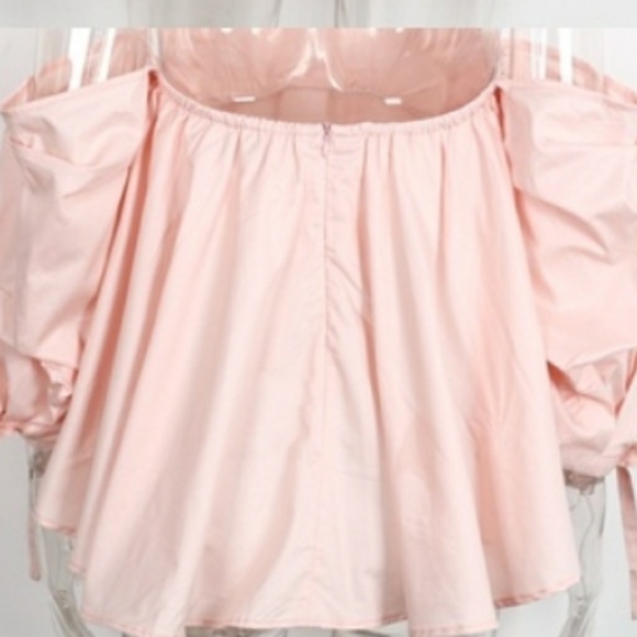 FIRM- Deleting today ! New Off Shoulder Pink Top - Picture 3 of 4
